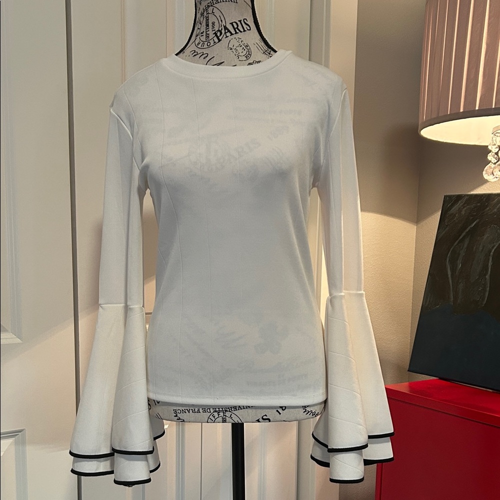 Gorgeous Exaggerated Bell Sleeve Top by Leith